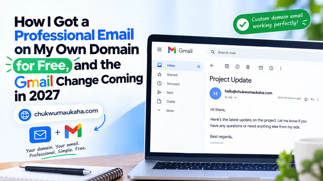 An email sent from hello@chukwumaukaha.com arriving in an inbox